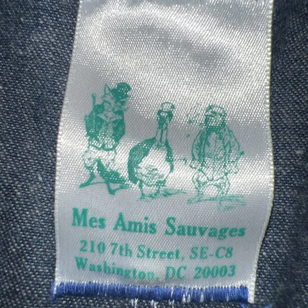 Mes Amis Sauvages Liberty Denim Overall CRAB Overlay Size 2T‎ Toddler Vintage